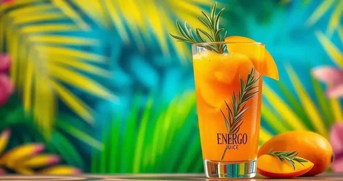 Energy Drink with Mango Juice and Rosemary: Refreshing Delight in a Glass