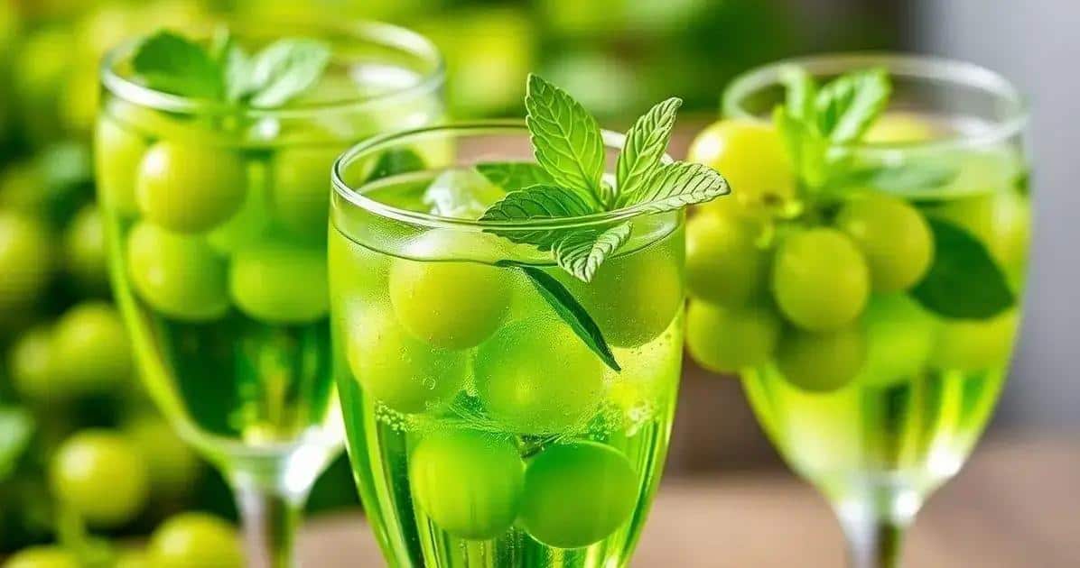 Green Drink with Sparkling Wine and Green Grapes: Refreshing Twist for Summer