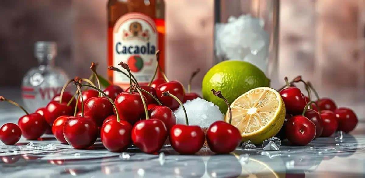 Ingredients for Acerola Caipirinha