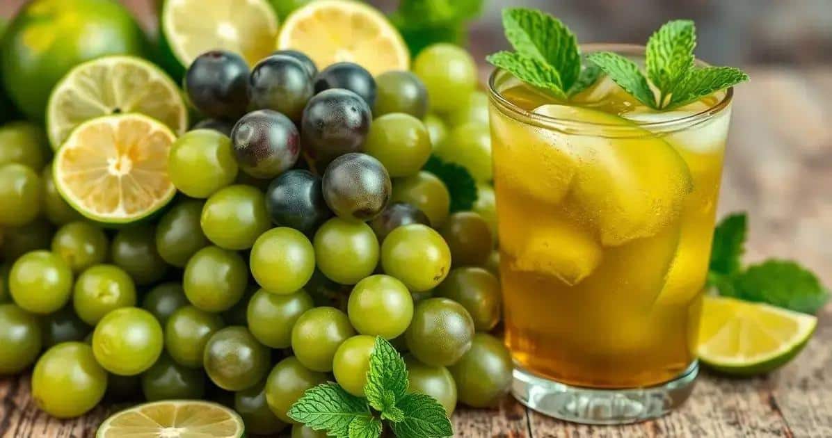 Ingredients for Green Grape Caipiroska with Ginger Syrup