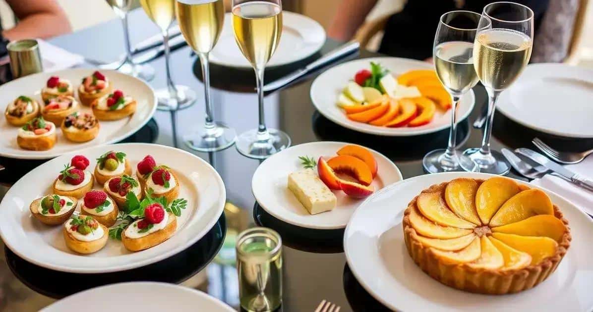 Pairing Suggestions for Champagne with Peach Liqueur and Mint