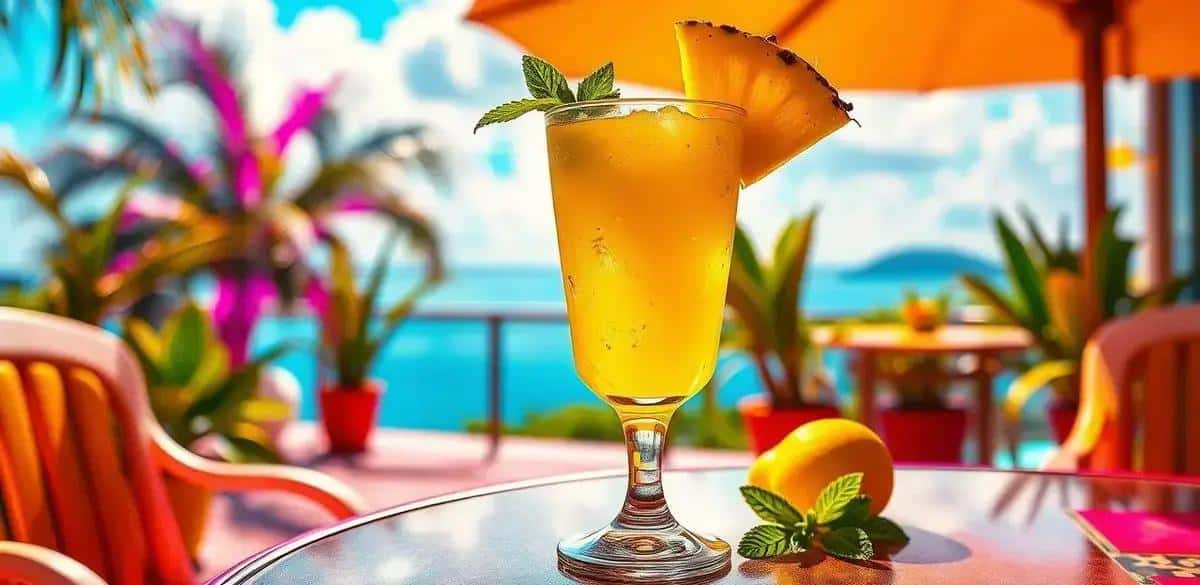 Pineapple Caipiroska with Mint: A Refreshing and Flavorful Drink!