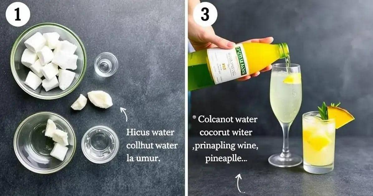 Preparation Method for Coconut Water & Sparkling Wine