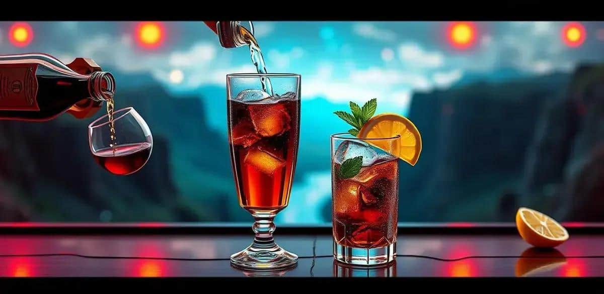 Preparation Method for Cognac with Cola Soda and Mint
