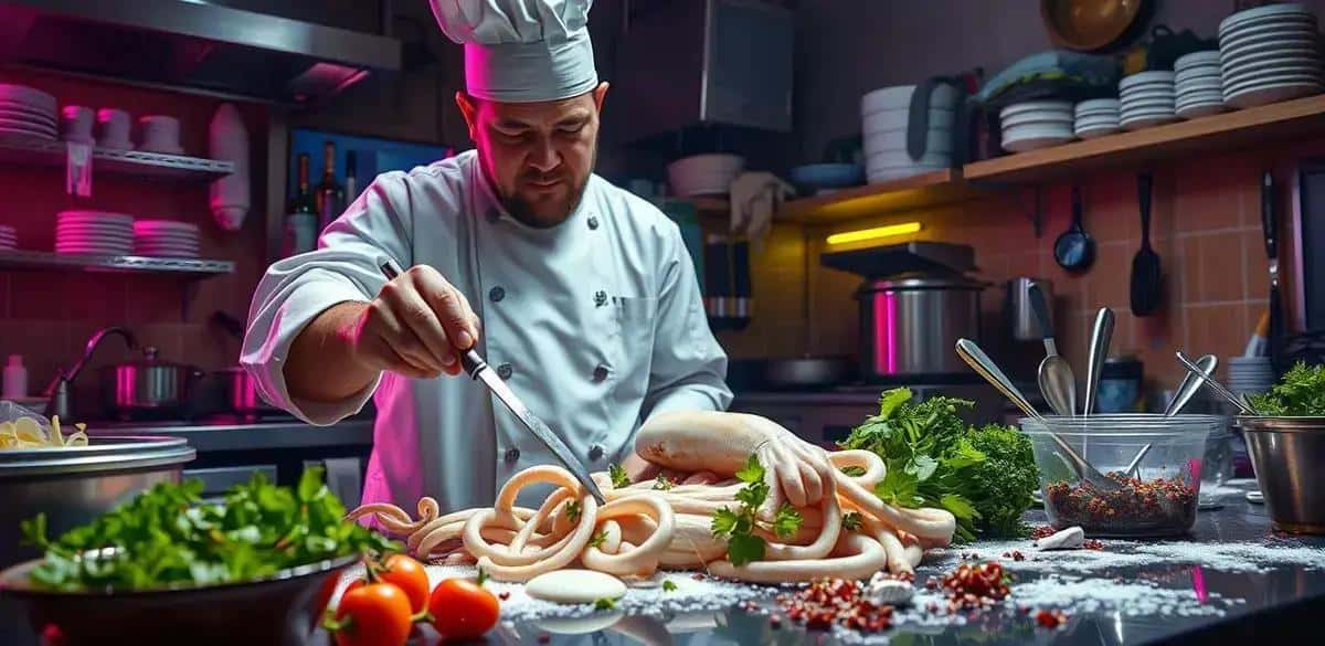Preparation Method for Cooking Squid