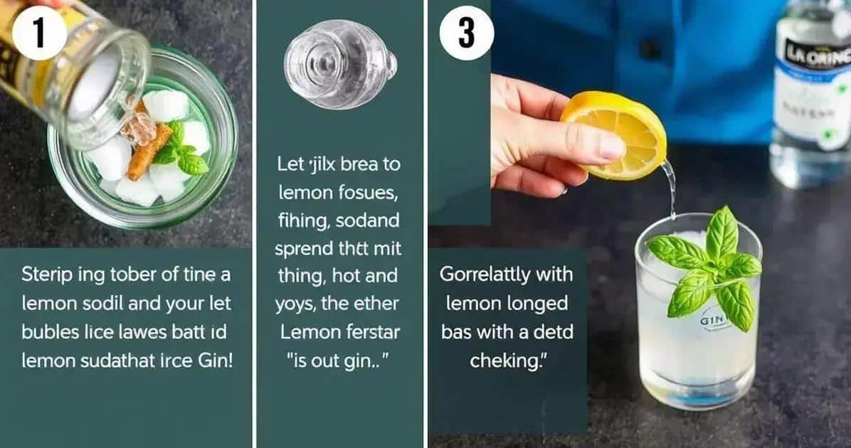 Preparation Method for Gin with Lemon Soda and Basil