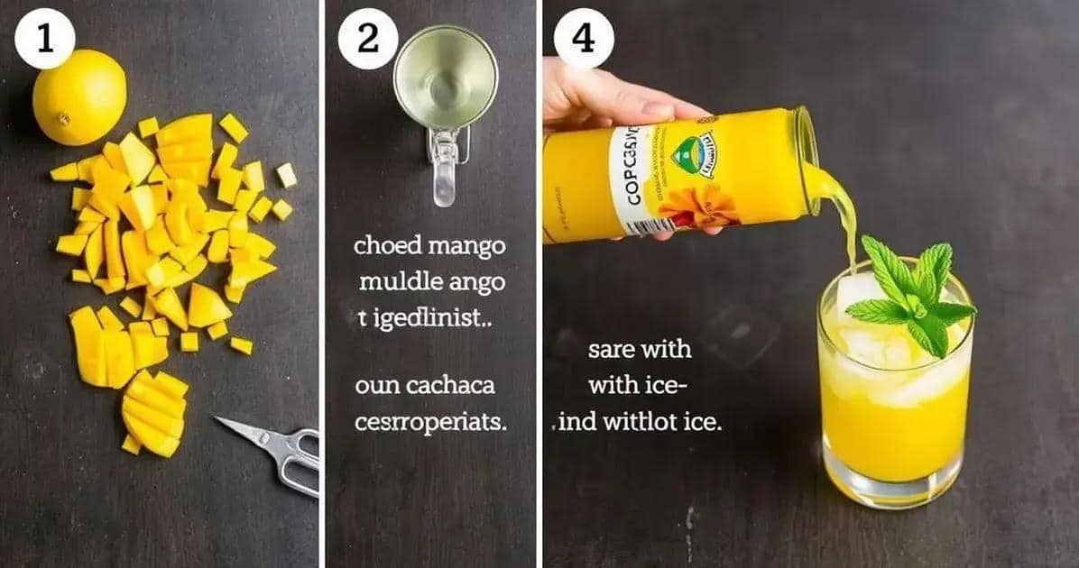 Preparation Method for Mango Caipirinha with Pepper
