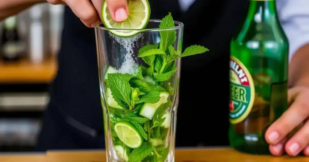 Preparation Method for Mojito with Beer and Lime