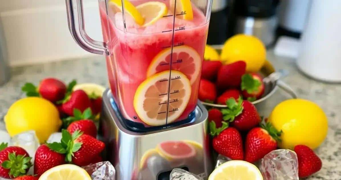 Preparation Method for the Perfect Lemon and Strawberry Batida