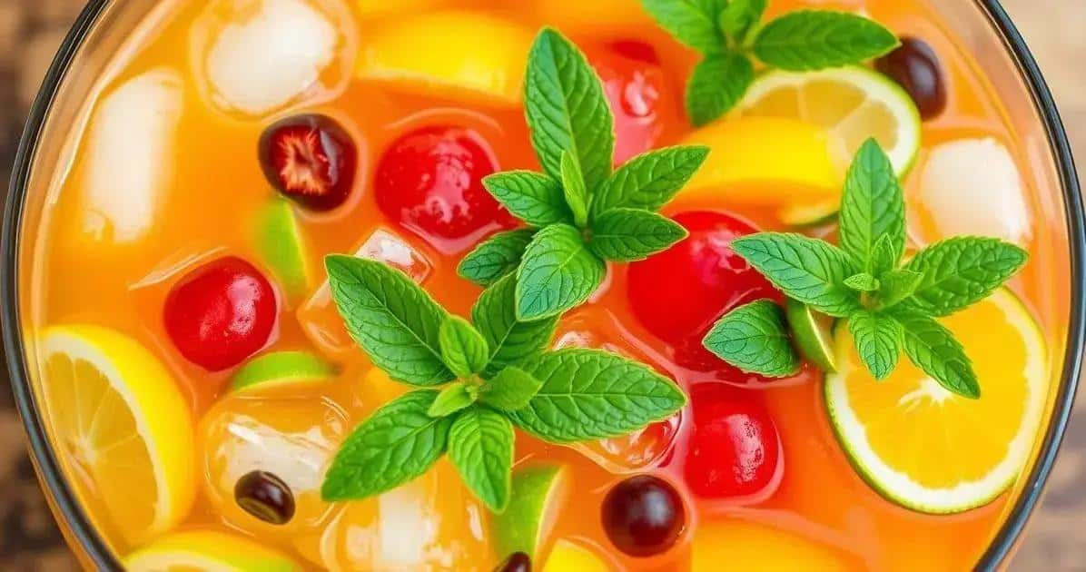 Preparation Method for Tropical Punch with Rum and Sparkling Wine