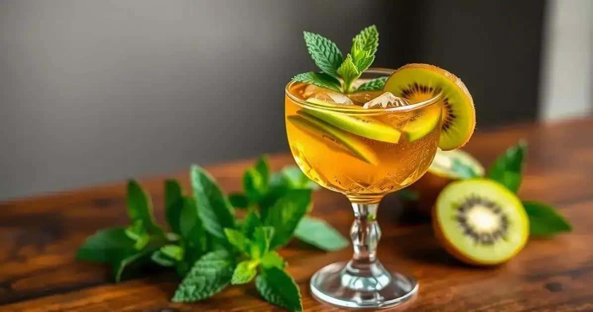 Presentation Tips for Serving Pisco with Kiwi Foam and Mint