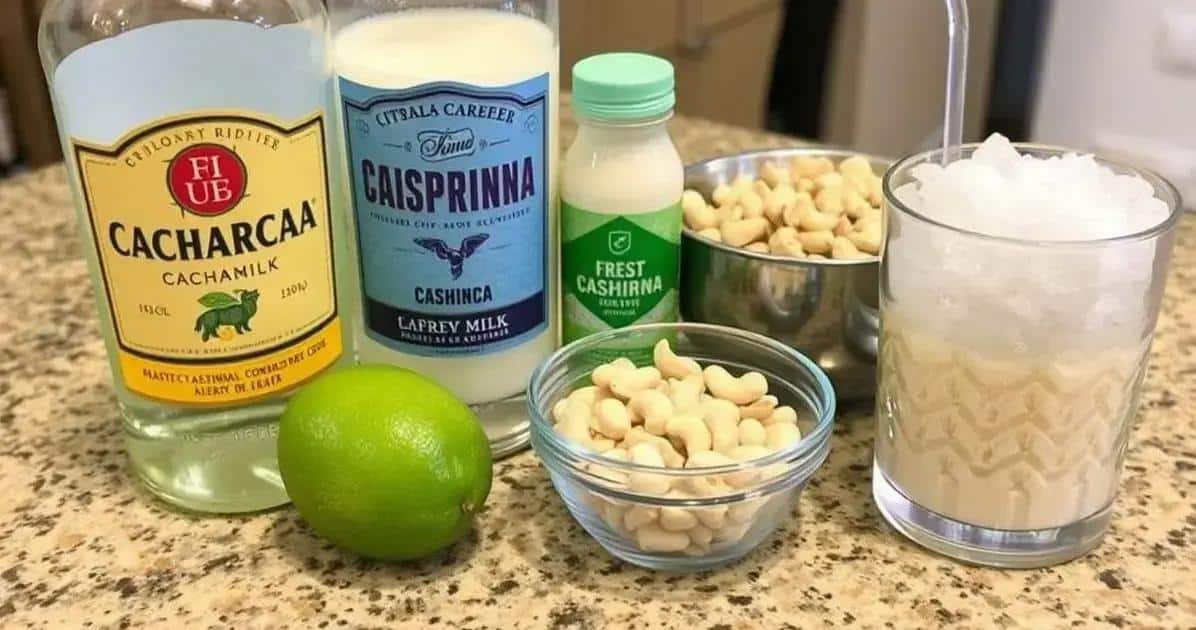 Recipe Ingredients for Cashew Caipirinha
