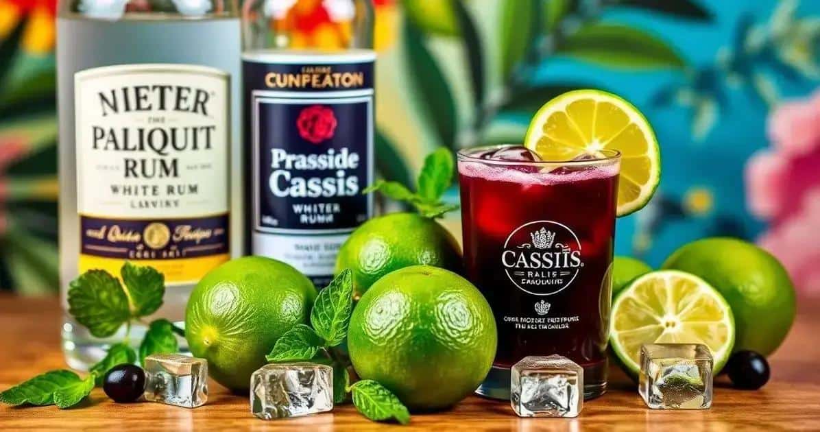 Recipe Ingredients for Cassis Daiquiri