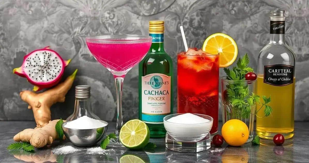 Recipe Ingredients for Dragon Fruit Caipirinha with Ginger