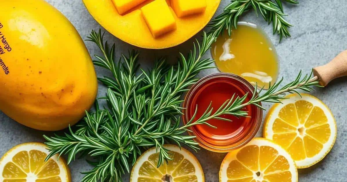 Recipe Ingredients for Energy Drink with Mango Juice and Rosemary
