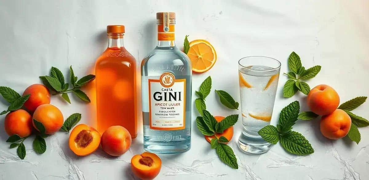 Recipe Ingredients for Gin and Tonic with Apricot Liqueur