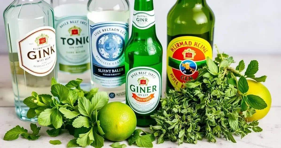 Recipe Ingredients for Gin and Tonic with Beer