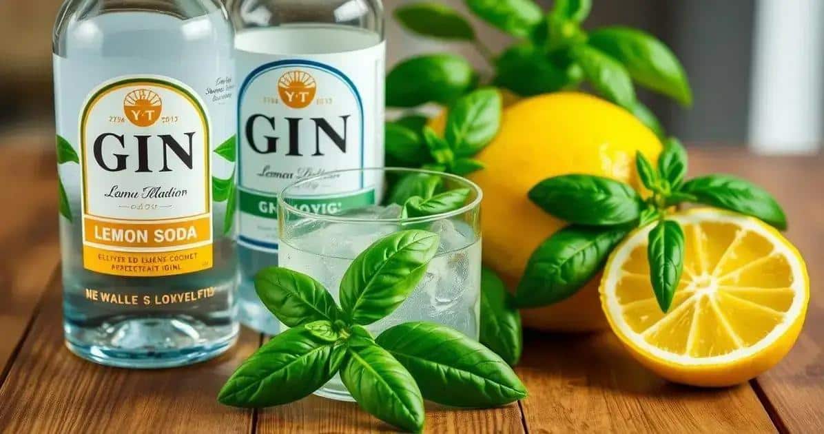 Recipe Ingredients for Gin with Lemon Soda and Basil