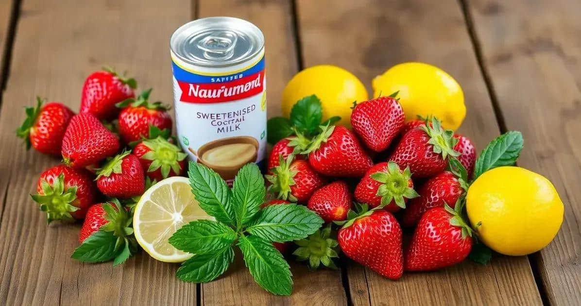 Recipe Ingredients for Lemon and Strawberry Batida