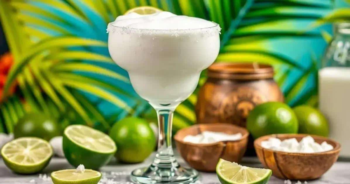 Recipe Ingredients for Margarita with Coconut Foam