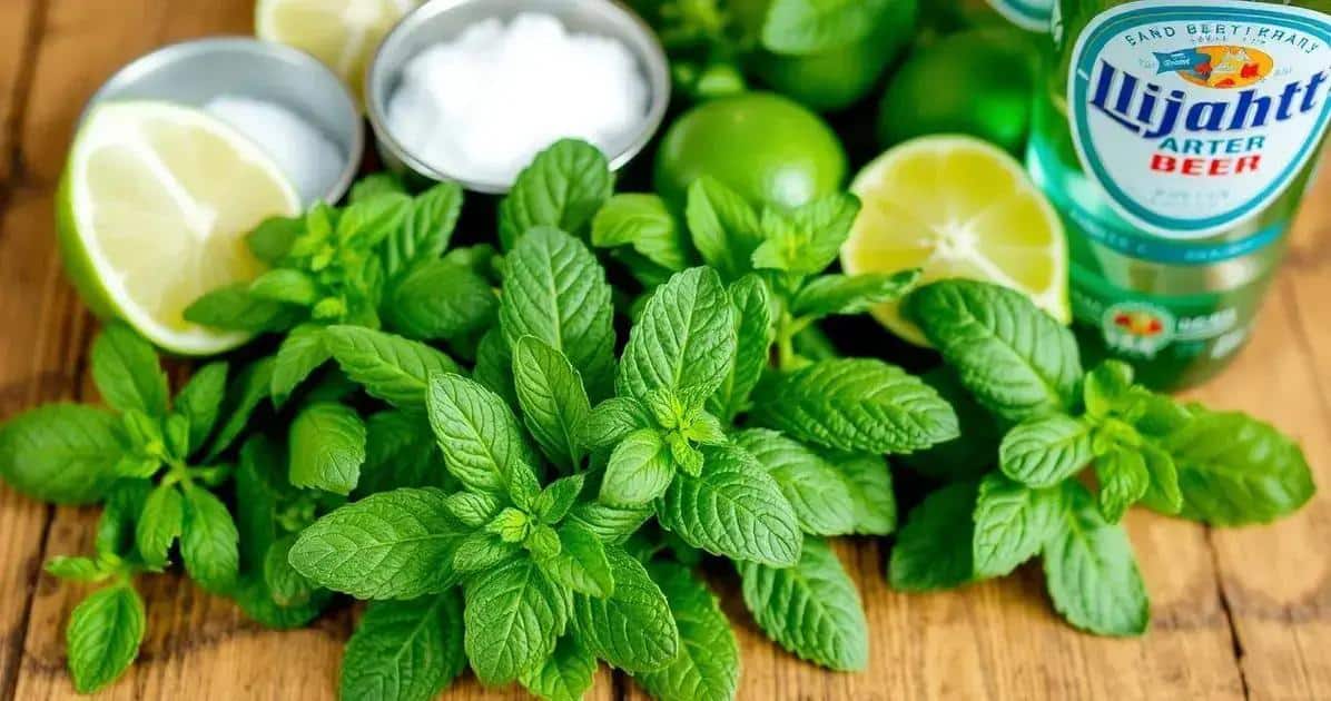 Recipe Ingredients for Mojito with Beer and Lime