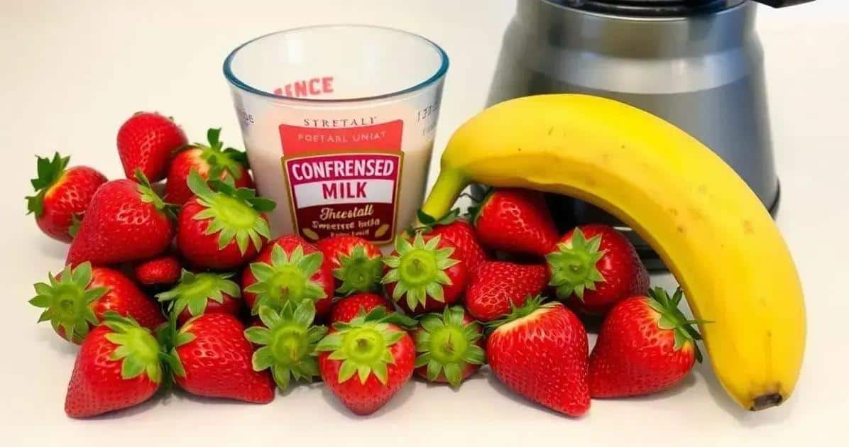 Recipe Ingredients for Strawberry and Banana Cocktail