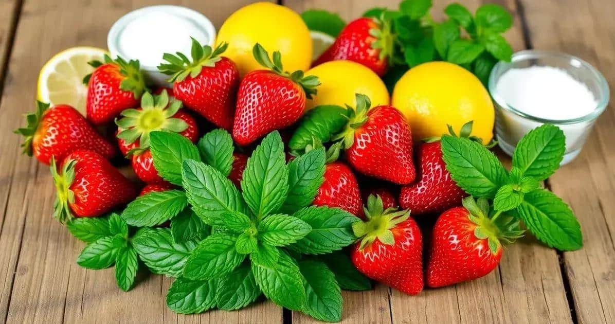 Recipe Ingredients for Strawberry and Lemon Juice