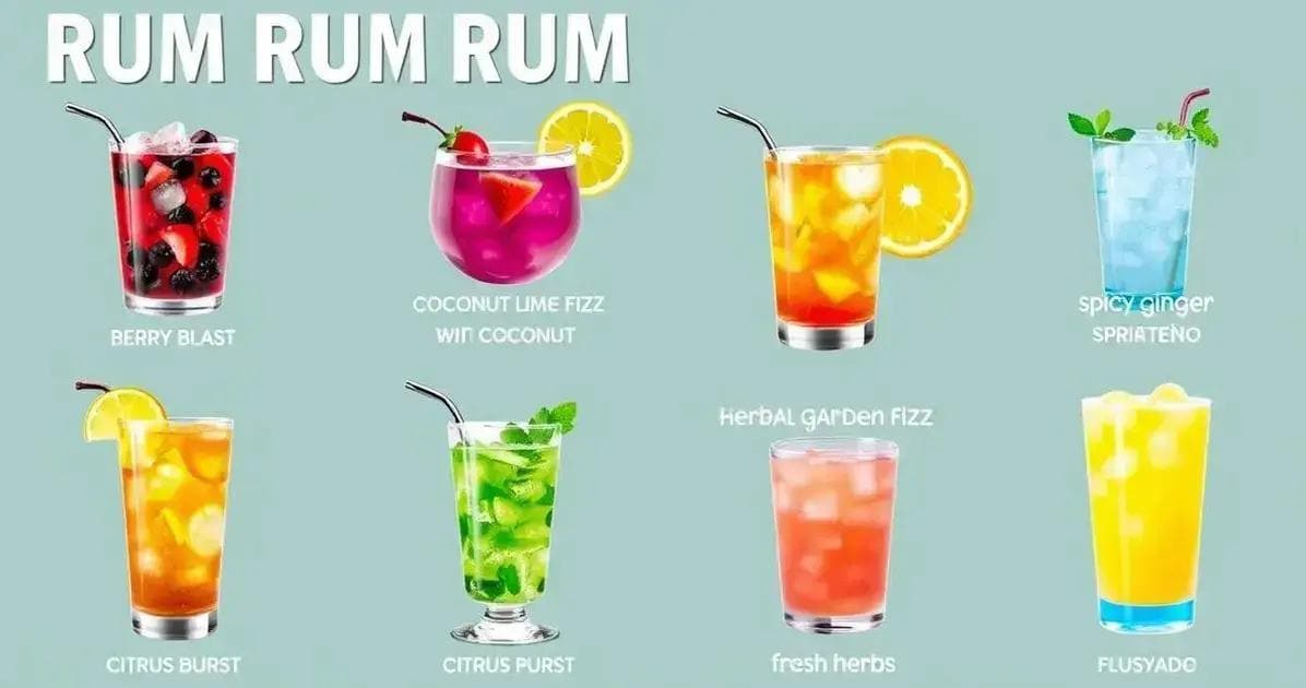 Refreshing Variations of Rum with Lemon Soda