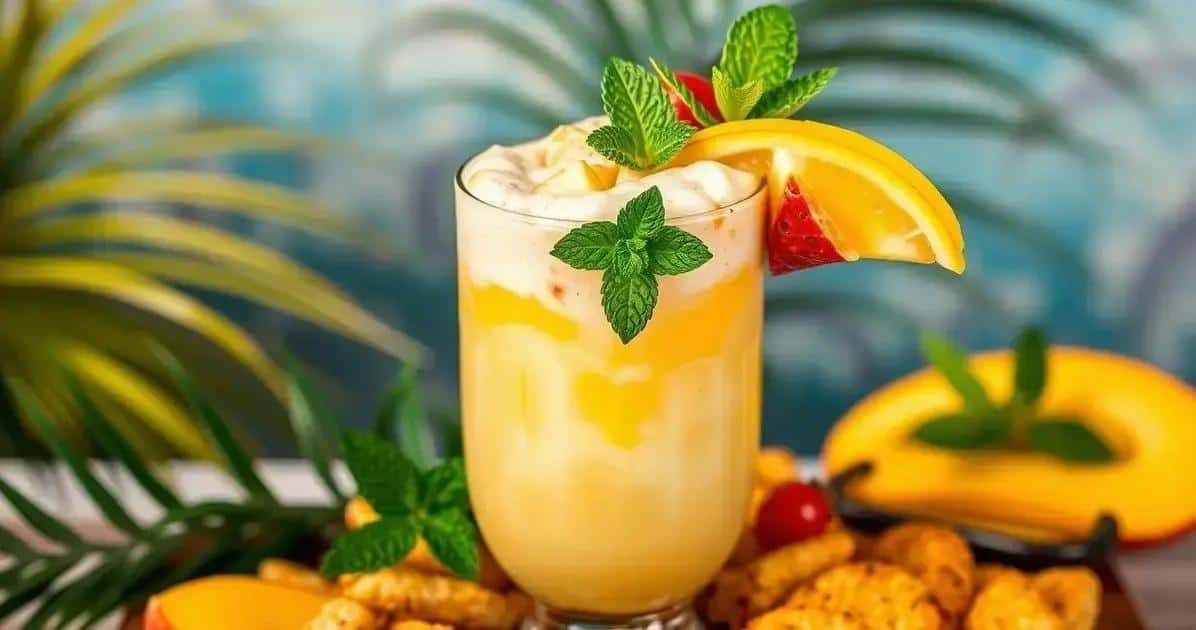 Serving Suggestions for Piña Colada with Passion Fruit Foam