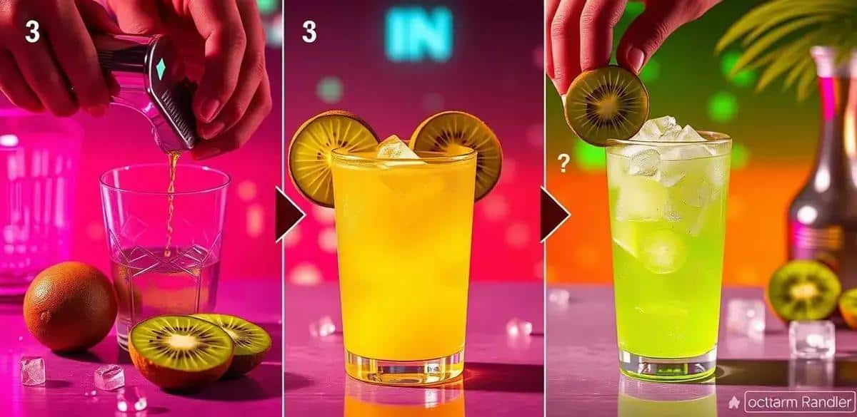 Step-by-Step Preparation of Kiwi Caipiríssima