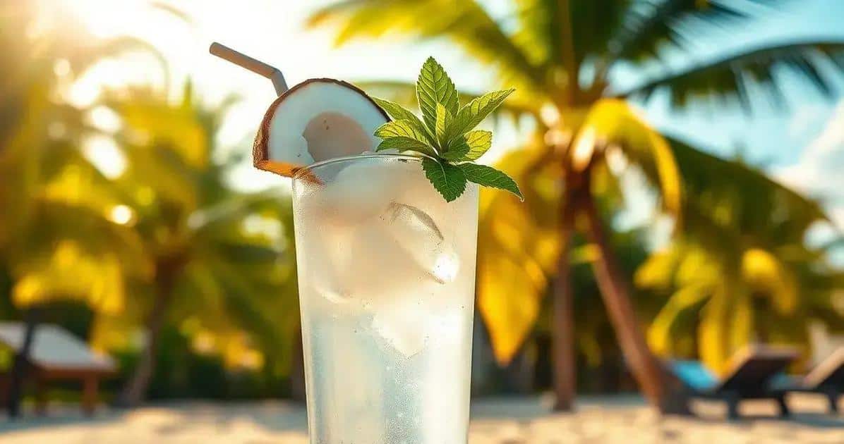 Coconut Water with Coconut Liqueur and Ginger: A Tropical Refreshment