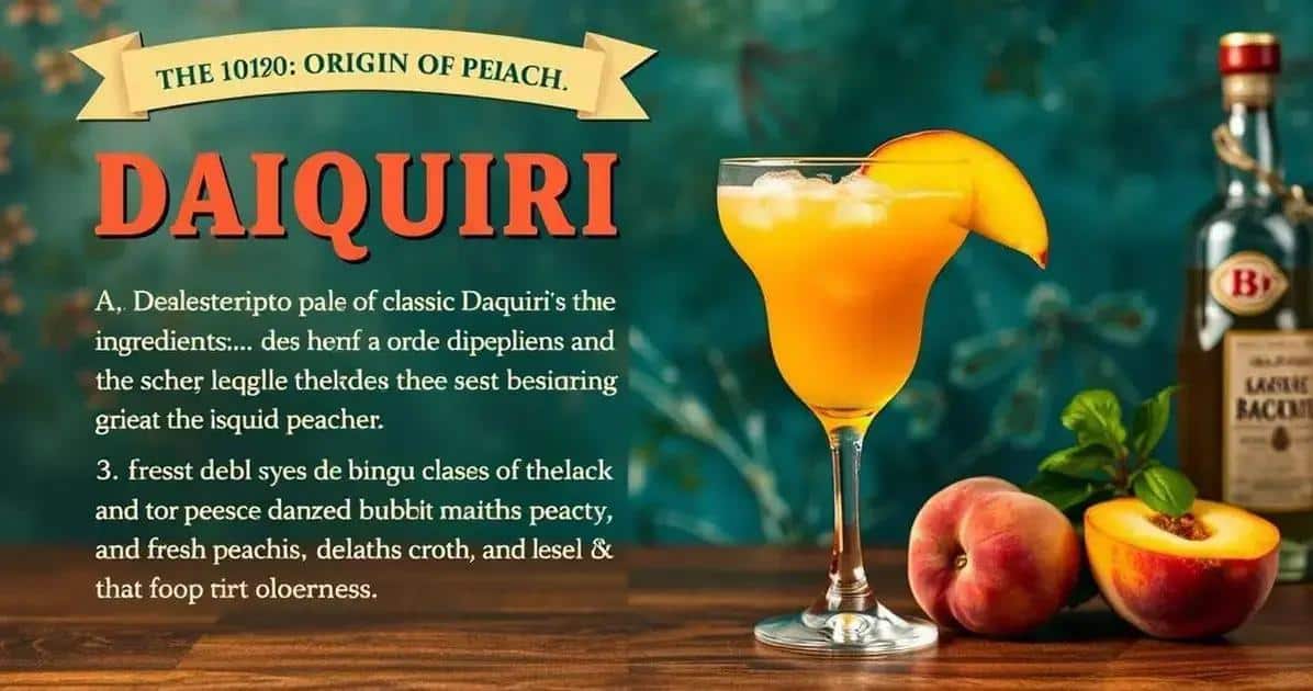 Exploring the Origin of the Peach Daiquiri