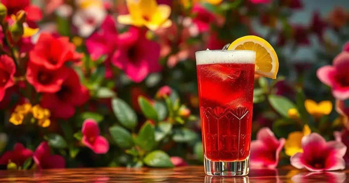 Gin with Hibiscus Tea and Lemon Foam: A Refreshing Cocktail Experience