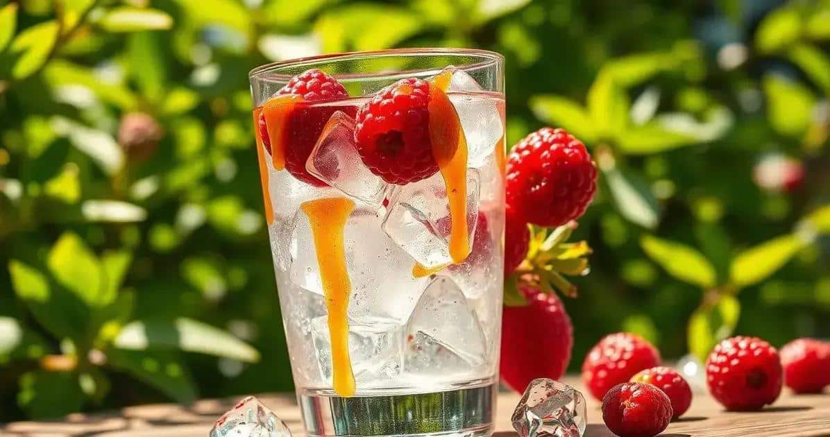 Ice with Red Berries and Ginger Syrup: A Refreshing Summer Treat