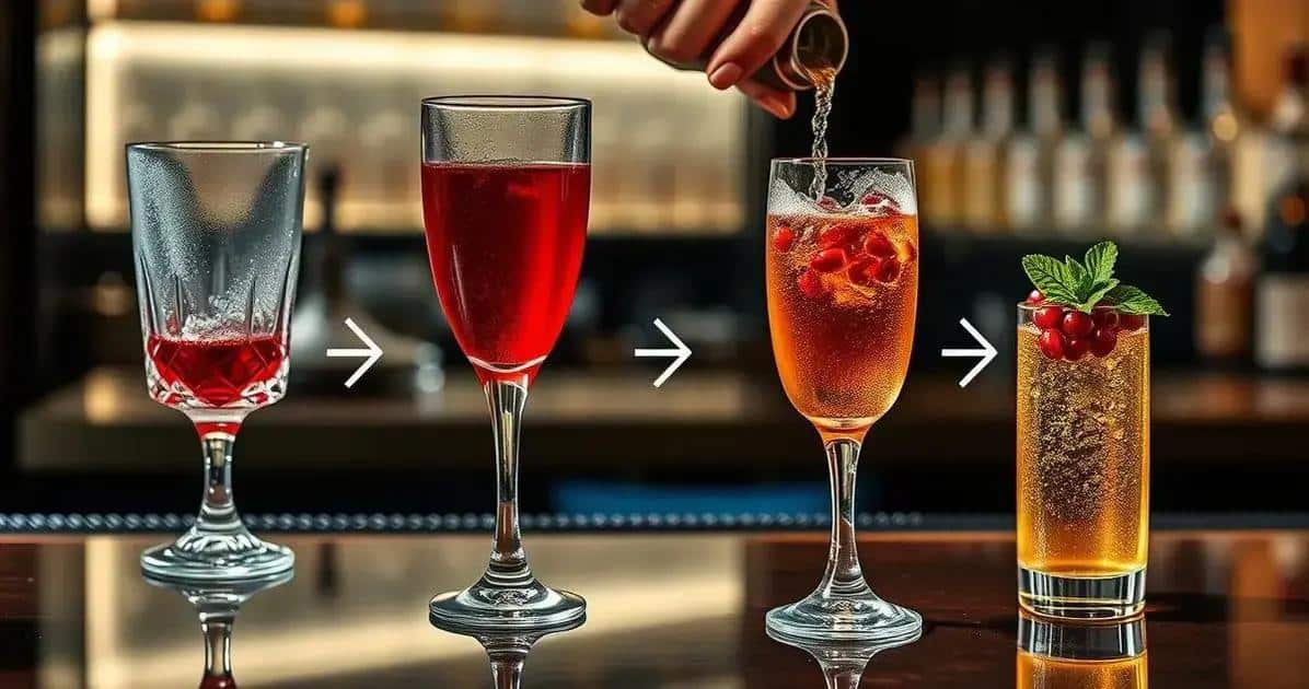 Preparation Method for Cocktail with Pomegranate Liqueur and Champagne