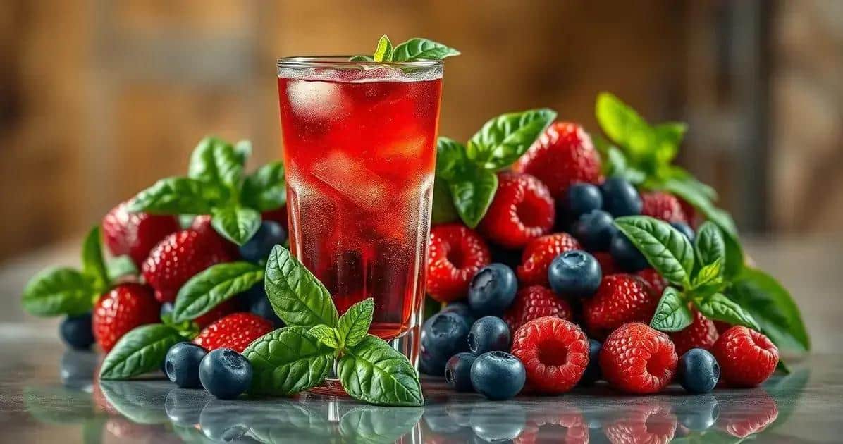 Recipe Curiosities About Vodka with Red Berry Soda and Basil