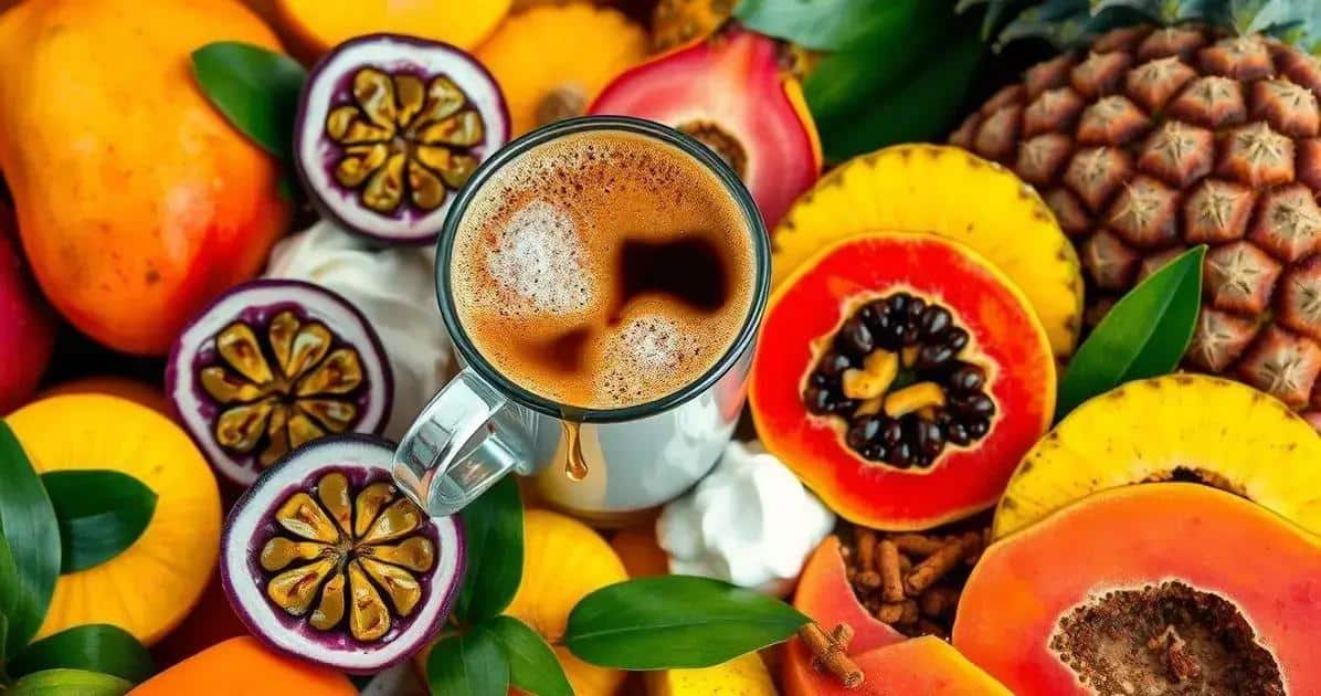 Recipe Ingredients for Coffee with Passion Fruit Foam and Cinnamon