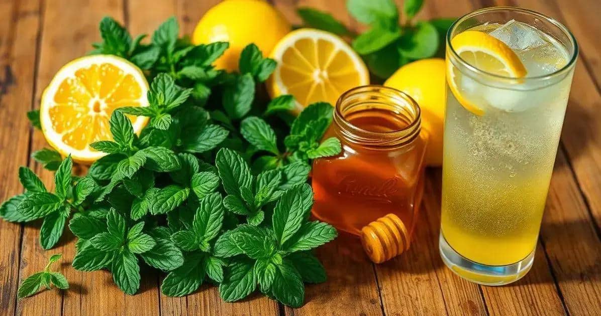 Recipe Ingredients for Energy Drink with Lemon Soda and Mint