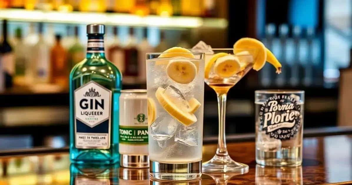 Recipe Ingredients for Gin and Tonic with Banana Liqueur