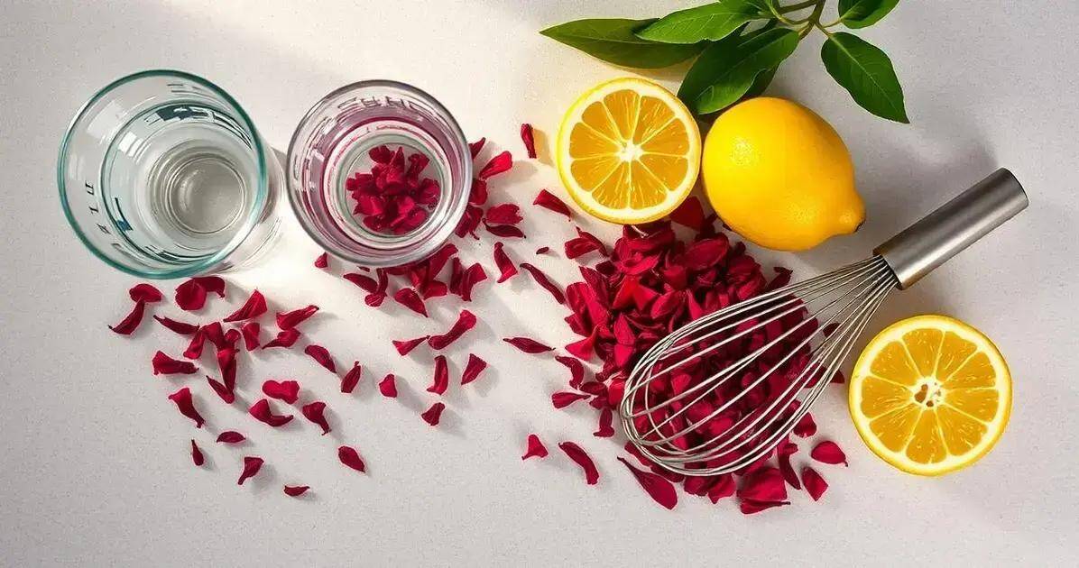 Recipe Ingredients for Gin with Hibiscus Tea and Lemon Foam