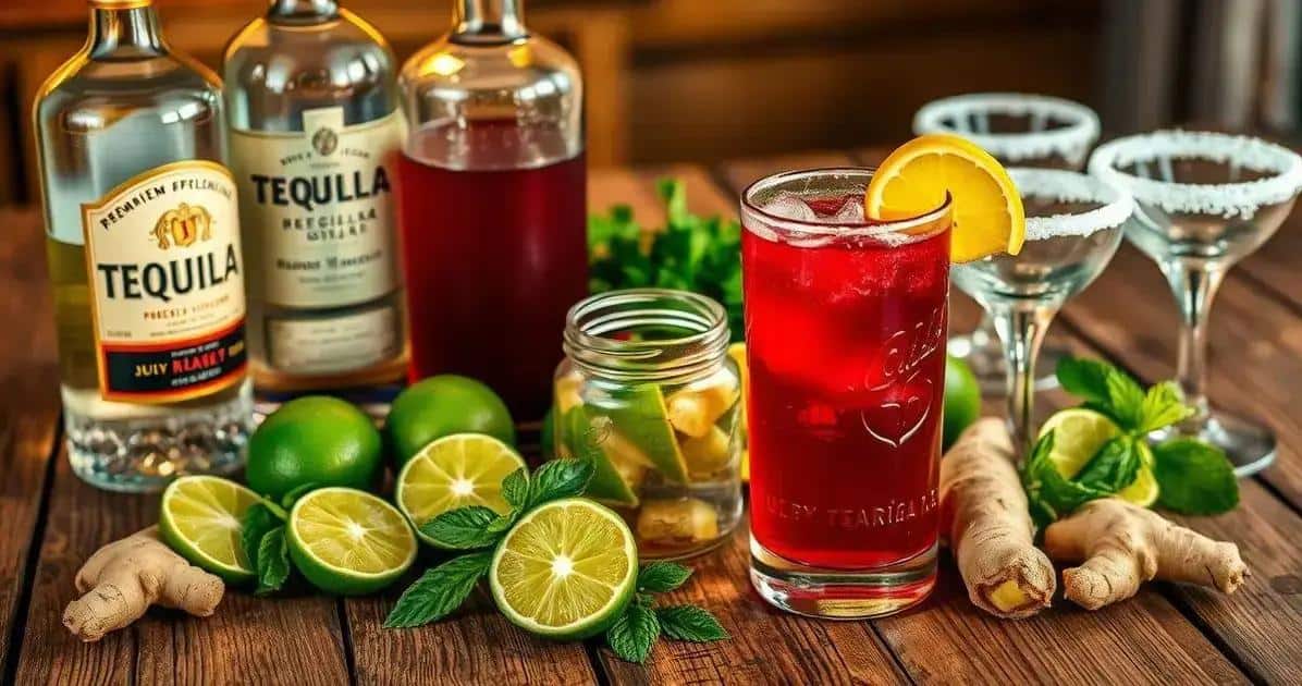 Recipe Ingredients for Margarita with Hibiscus and Ginger