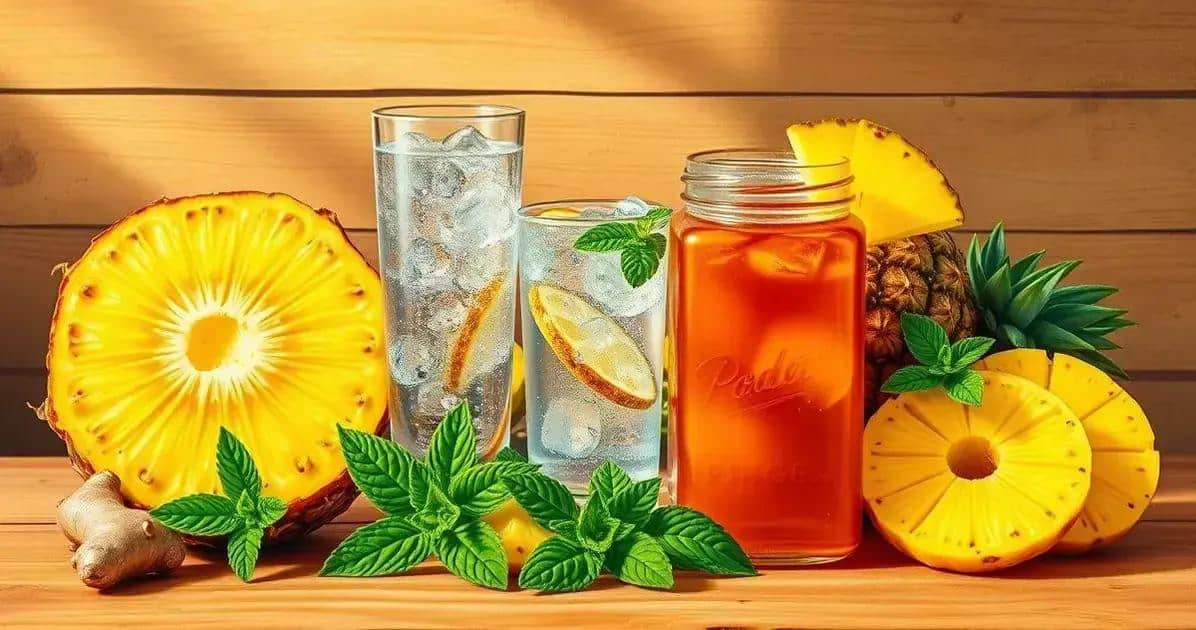 Recipe Ingredients for Pineapple Soda with Ginger Syrup