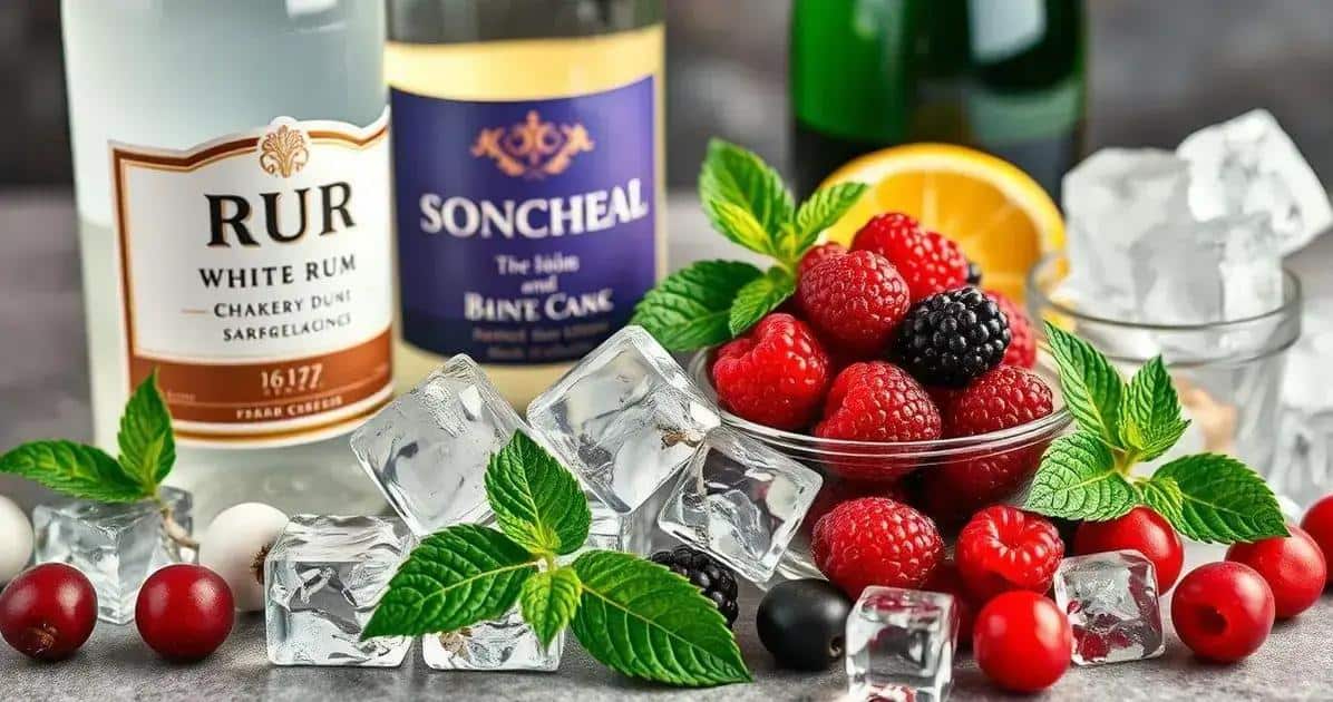 Recipe Ingredients for Rum with Sparkling Wine and Red Berries