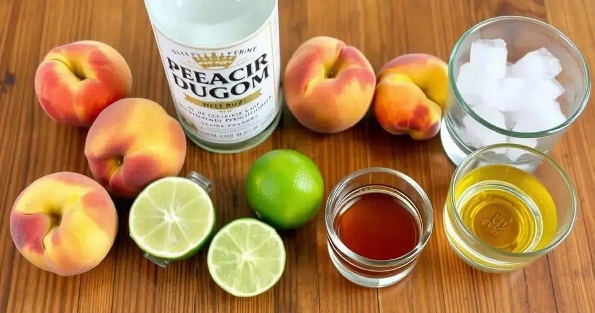 Recipe Ingredients for the Perfect Peach Daiquiri