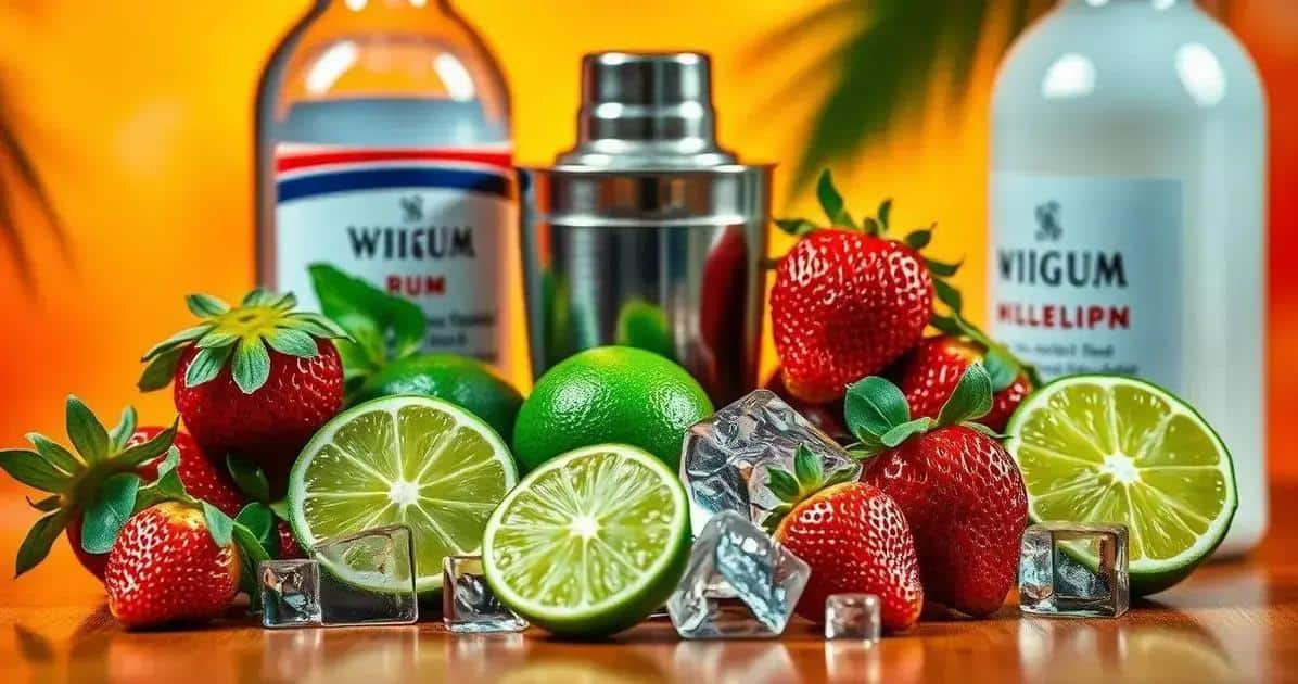 Recipe Ingredients for The Perfect Strawberry Daiquiri