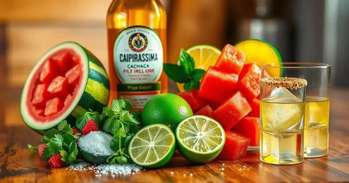 Recipe Ingredients for Watermelon Caipiríssima