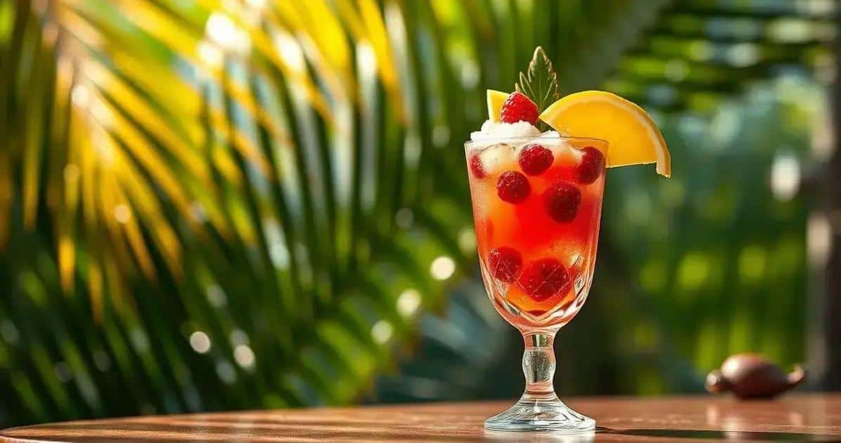 Sake with Red Berries and Coconut Liqueur: A Refreshing Drink Experience