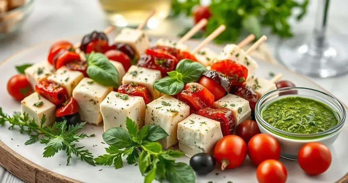 Serving Suggestions for Cheese Skewers with Basil