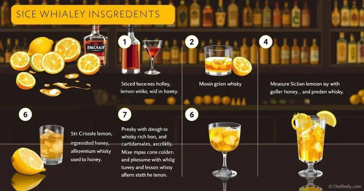 Step-by-Step Preparation Method for Whisky with Sicilian Lemon and Honey