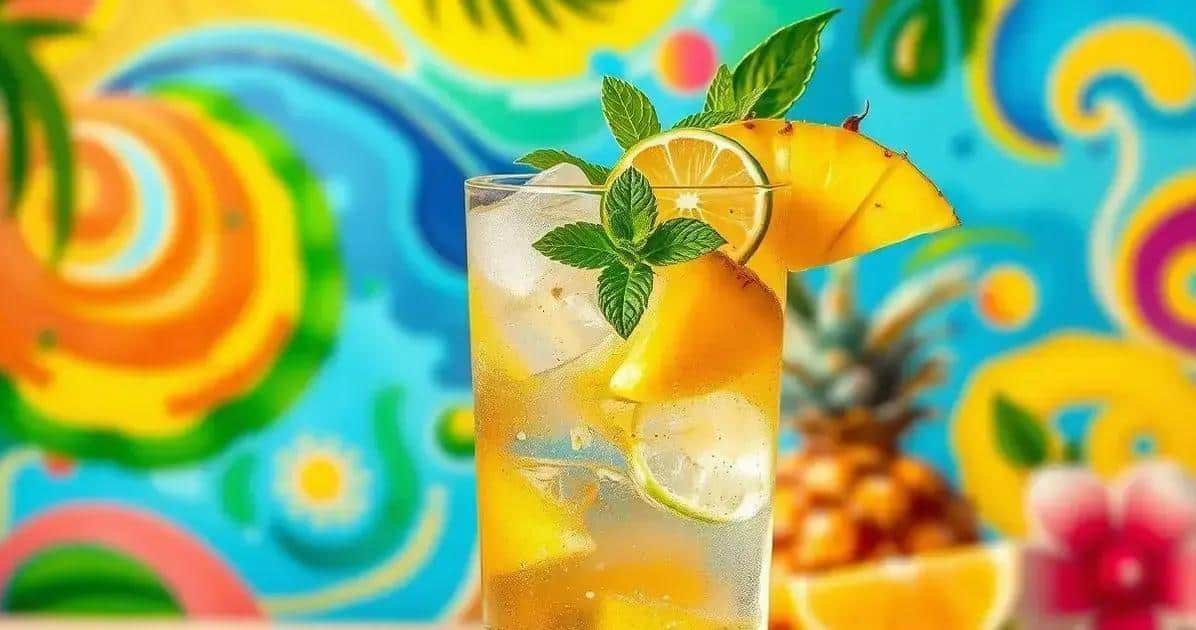 The Perfect Garnishes for Rum with Ginger and Pineapple Soda